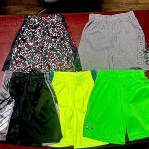 Lot of 5 Boys Under Armour Active Shorts 5
